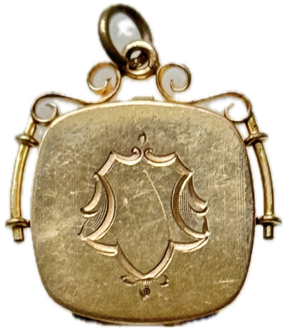 Square Locket with Crest