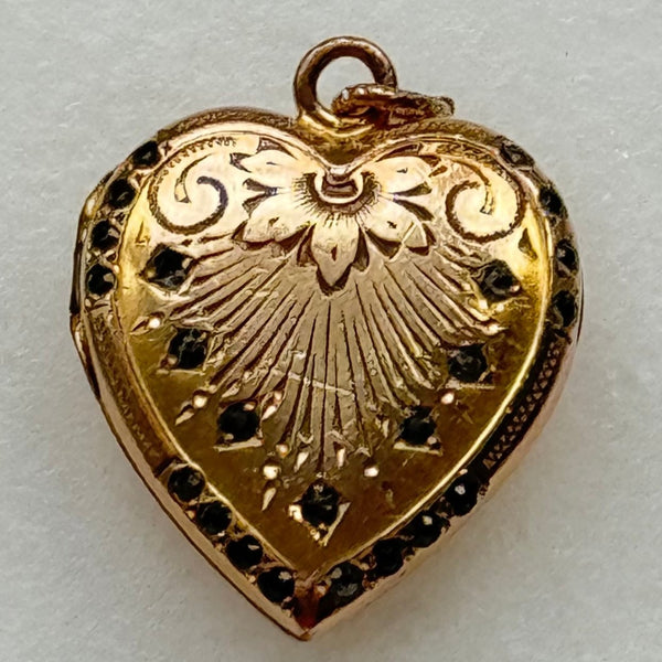 Heart Locket with blue stones