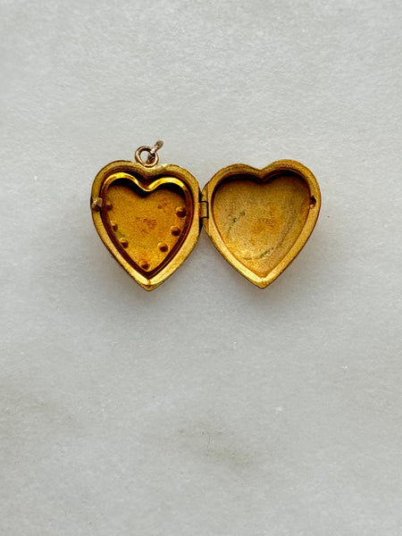 Heart Locket with blue stones