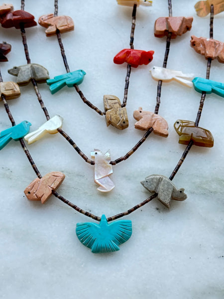 Vintage Zuni Fetish Necklace