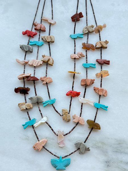 Vintage Zuni Fetish Necklace