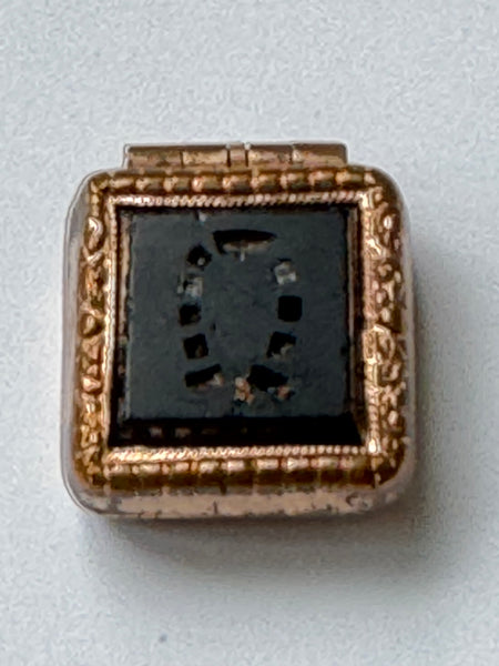 Square Locket with Stone inlays