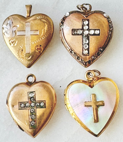 Assorted Cross Heart Lockets