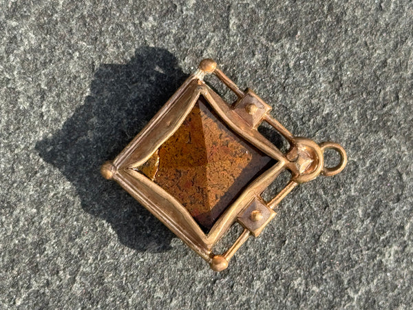 Square Fob with Rooster