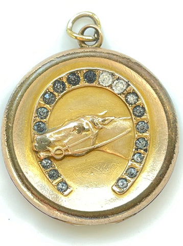 Horseshoe w Horse Locket