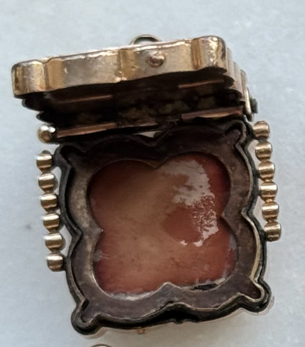 Square Box Locket with 3 Cherries