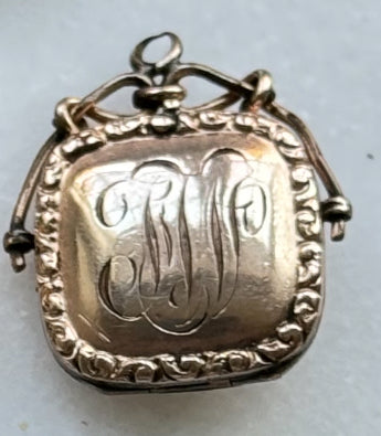 Square Pendant with Opal Center