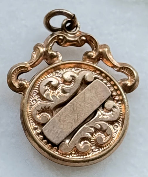 Round Floral Pendant with Crystal Center