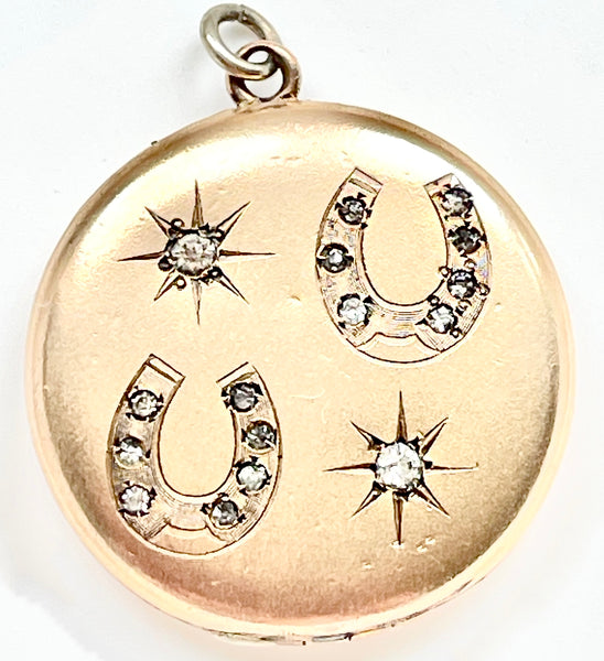 Double Horseshoe and Star Locket