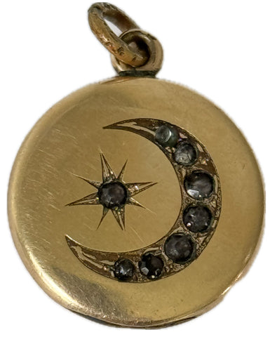 Crescent Moon and Star Locket