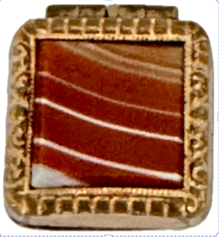 Square Locket with Stone inlays