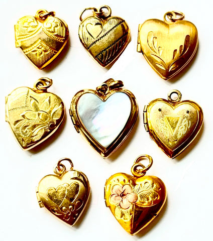 Assorted Heart Lockets - Tiny