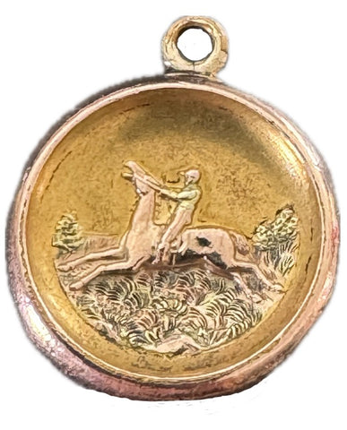 TINY Horse and Rider Pendant