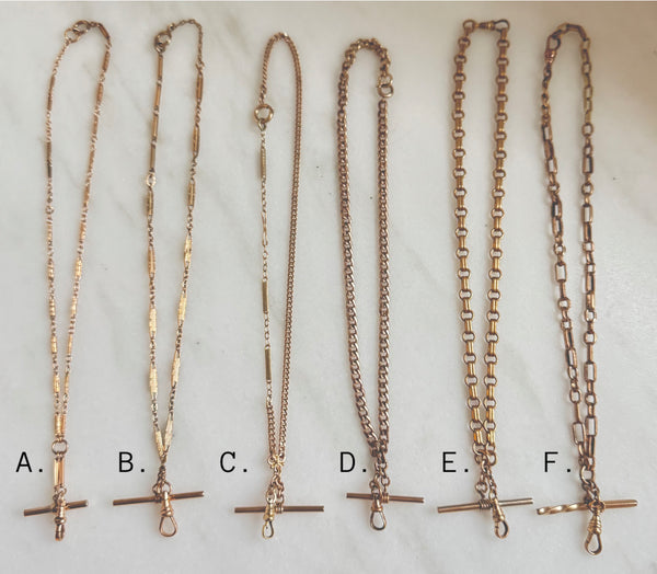 Vintage Watch Chain Necklaces