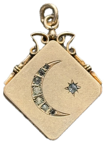 Crescent Moon and Star Locket