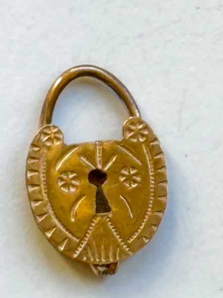 Tiny Victorian Lock Pendant
