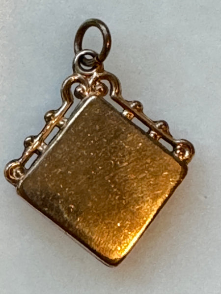 Square Fob Pendant with Stones