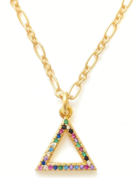 Rainbow Delta Necklace
